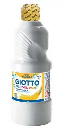School Paint pintura a base de agua Blanco 500 ml Botella 1 pieza..
