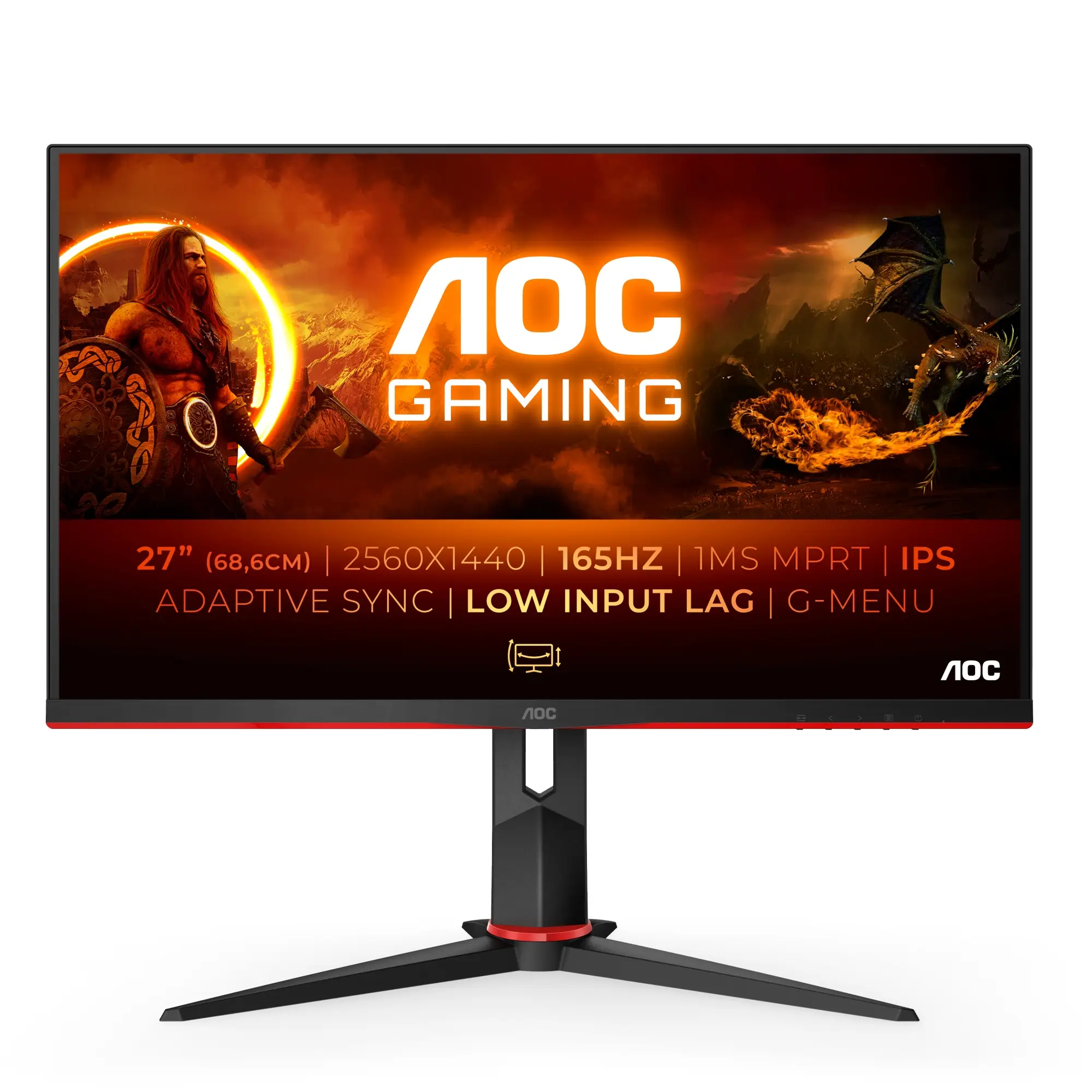 Q27G2S/EU pantalla para PC 68,6 cm (27") 2560 x 1440 Pixeles Quad..