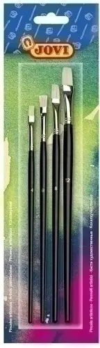 PINCEL JOVI  PLANO BLISTER DE 4 - Pack de 12 unidades