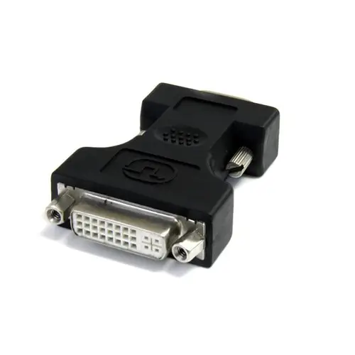Adaptador Conversor DVI-I a VGA - DVI-I Hembra - HD15 Macho - Negro - Imagen 1