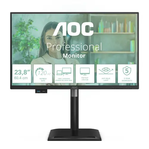 24P4CV pantalla para PC 60,5 cm (23.8") 1920 x 1080 Pixeles Full HD LED Negro - Imagen 1