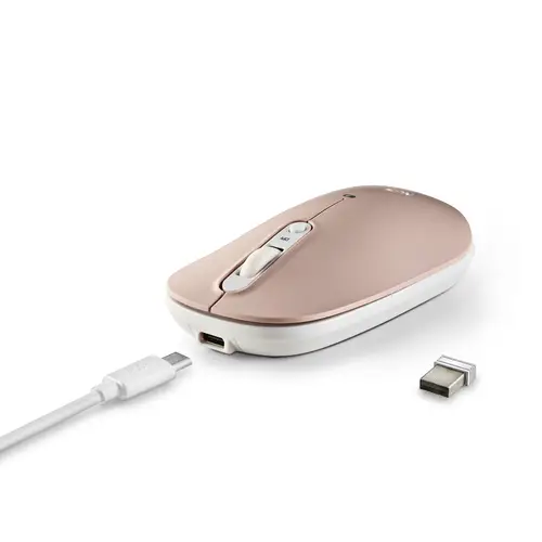SHELL RB ratón Oficina Ambidextro RF Wireless + Bluetooth Óptico 1600 DPI - Imagen 3