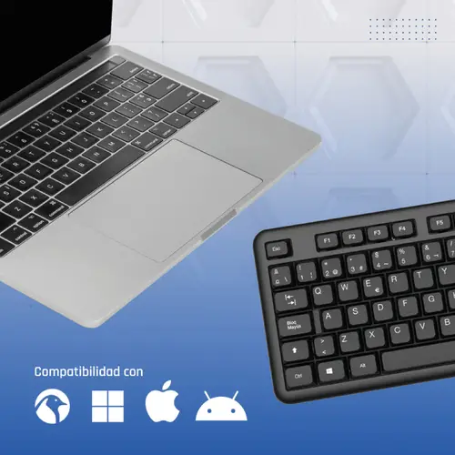 Teclado USB estándar CK-OFFICE-105T negro - Imagen 5