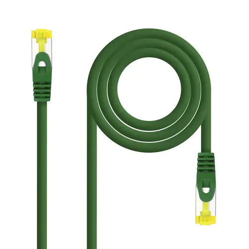 Cable de red latiguillo RJ45 LSZH Cat.6A SFTP AWG26, Verde, 1.0 m - Imagen 1