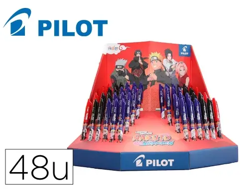 PILOT BOLIGRAFO BORRABLE FRIXION NARUTO EDICIÓN LIMITADA EXPOSITOR 48 UD SURTIDOS - Color no elegible