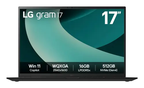 Gram 17Z90T Intel Core Ultra 7 255H Portátil 43,2 cm (17") WQXGA 32 GB LPDDR5x-SDRAM 1 TB SSD Wi-Fi 7 (802.11be) Windows 11 Home Español Negro - Imagen 1