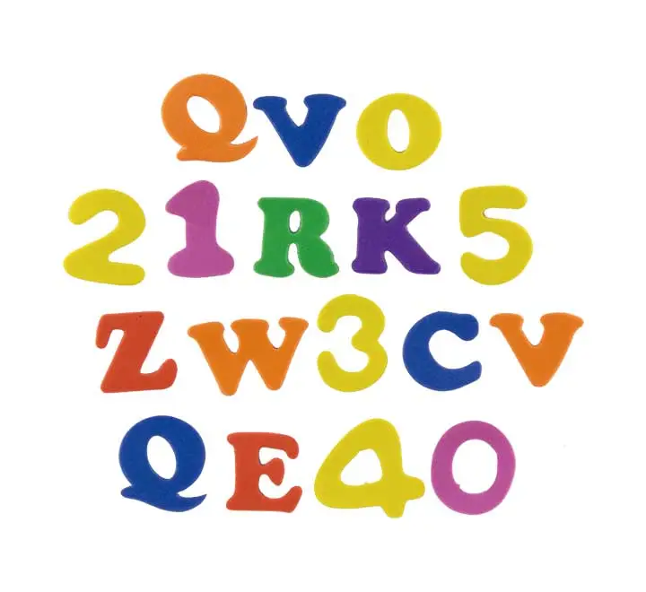 B. 108U FIGURAS G.EVA FIXO ADHE. LETRAS+NUME.