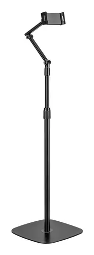 Soporte de suelo universal ajustable (3 pivotes) para tablet, Negro - Imagen 1