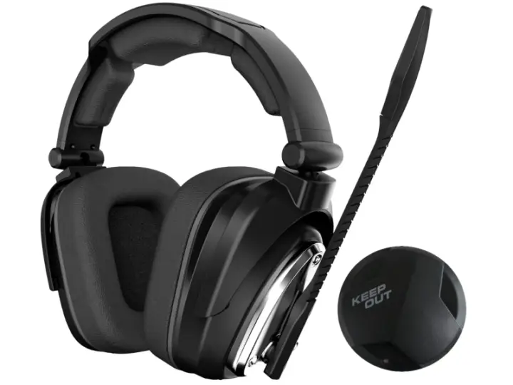 HXAIR auricular y casco Auriculares Inalámbrico Diadema Juego Negro, Plata
