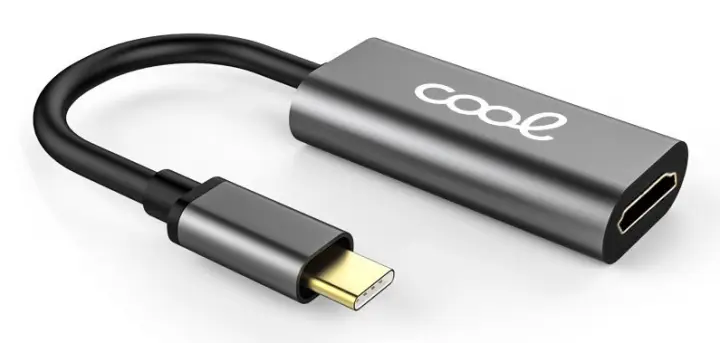8434847050652 adaptador de cable de vídeo HDMI tipo A (Estándar) USB Tipo C Negro, Plata