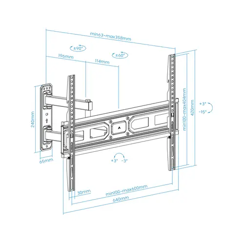 Soporte de pared para pantallas 37- 70 - Imagen 2