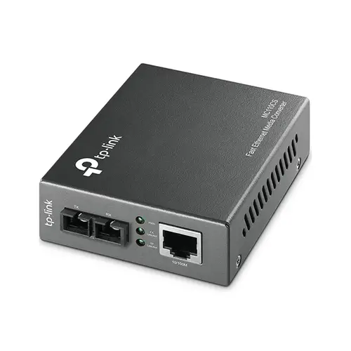 MC110CS convertidor de medio 100 Mbit/s 1310 nm Monomodo Negro - Imagen 1