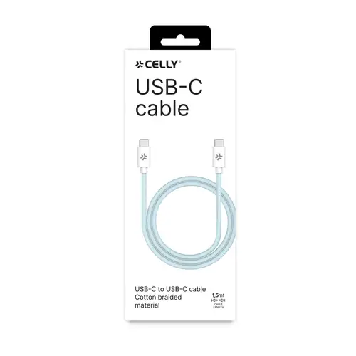 USBCUSBCCOTTLB cable USB 1,5 m USB C Azul, Blanco - Imagen 3