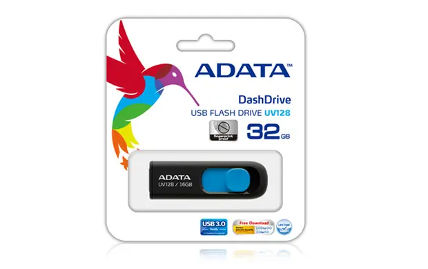 DashDrive UV128 128GB unidad flash USB USB tipo A 3.2 Gen 1 (3.1 Gen 1) Negro, Azul