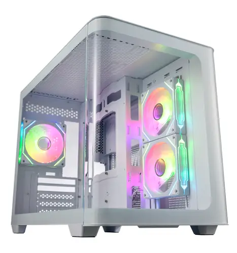S380-WA Carcasa Mini Tower mITX, mATX Blanco ARGB - Imagen 2