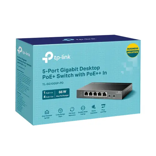 TL-SG1005P-PD switch Gigabit Ethernet (10/100/1000) Energía sobre Ethernet (PoE) Negro - Imagen 6