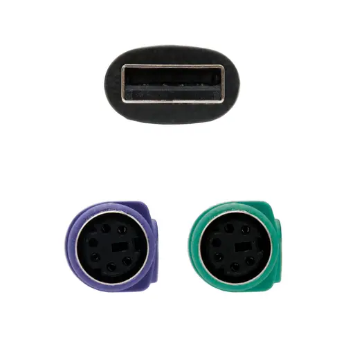 CONVERSOR PS/2(TECLADO+RATON) A USB, TIPO 2xPS/2/H-A/M, 15 CM - Imagen 2