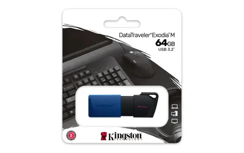 DataTraveler 64GB USB3.2 Gen 1 Exodia M (Negro + Azul) - Imagen 6
