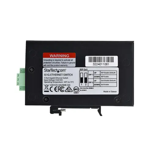 Switch Ethernet Industrial de 5 Puertos no Gestionado IP30 - Ethernet 100/1000 - Montaje en Pared o Carril DIN - IP30 - -40C-75C - 9~60VDC - TAA - Imagen 6