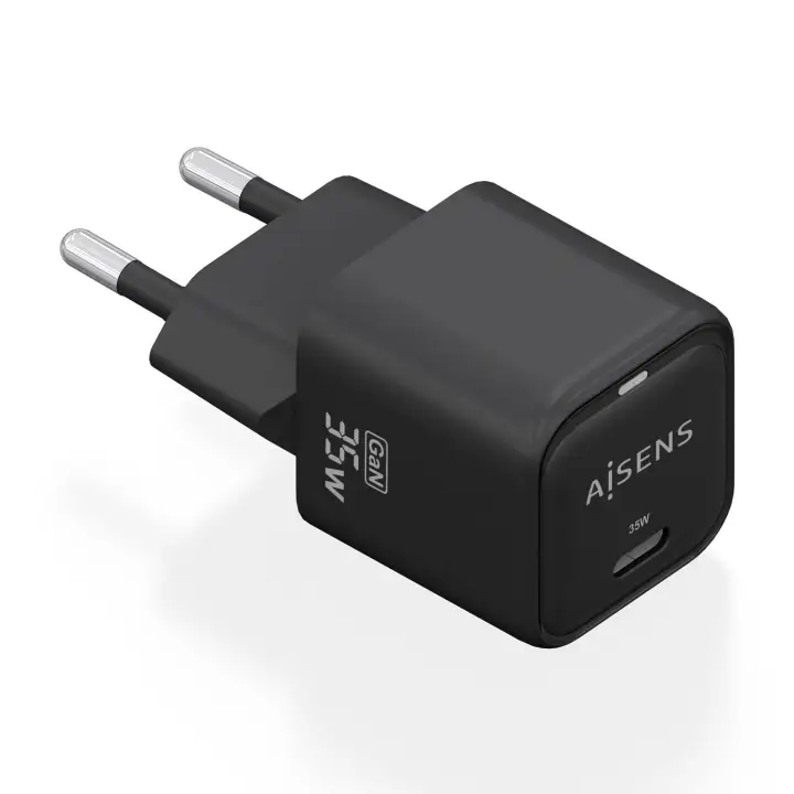 Cargador GaN 35W, 1xUSB-C PD3.0 QC4.0, Negro