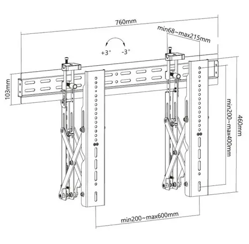 650351 Soporte de pared para vídeo pop-out de 37"-70 - Imagen 9