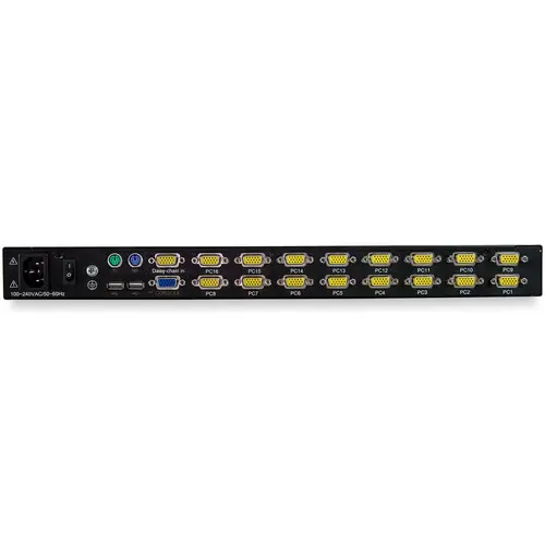 Consola KVM de 16 Puertos para Montaje en Rack con Cables de 1,8m - Teclado QWERTY - Conmutador KVM integrado con monitor LCD de 17" - Switch KVM LCD 1U - OSD - 50000 MTBF - Imagen 4