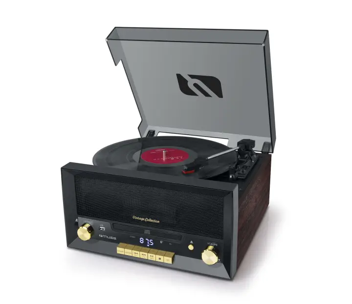 MT112W tocadisco Tocadiscos de tracción por correa Marrón Automático