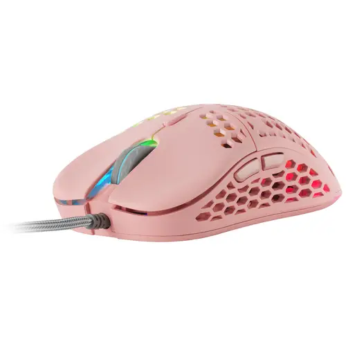 MM55P, Ratón Gaming inalambrico RGB Chroma, Ultra-ligero 55 g, 12800 DPI, Switches Mecánicos Programables HUANO, Rosa - Imagen 5