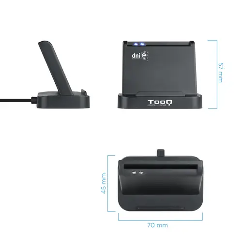 Lector de Tarjetas Inteligentes DNIe VISION USB 2.0, Negro - Imagen 3