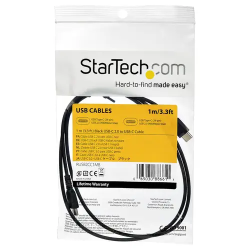 Cable de Carga USB-A a USB-C de 1m - Cable de Carga Rápida y Sincronización USB 2.0 de Servicio Pesado - Cable de Datos USB 2.0- Resistente con Fibra de Aramida - M/M - 3A - Negro - Imagen 7