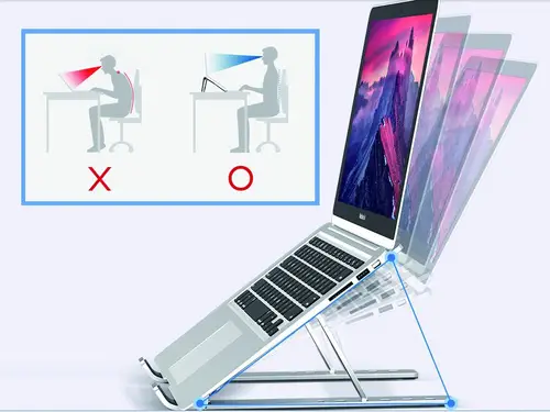 ERGO Foldable Aluminum Laptop 39,6 cm (15.6") Soporte para ordenador portátil Aluminio - Imagen 6