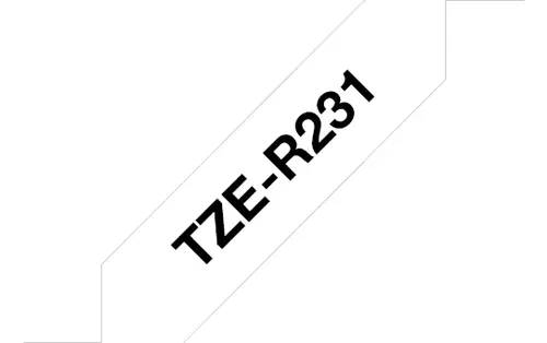 TZE-R231 cinta para impresora de etiquetas Negro sobre blanco - Imagen 1