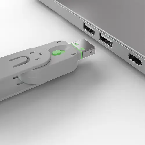 40451 bloqueador de puerto Bloqueador de puerto + clave USB tipo A Verde Acrilonitrilo butadieno estireno (ABS) 5 pieza(s) - Imagen 3