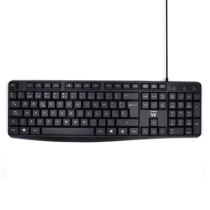 EW3001 teclado Oficina USB QWERTY Español Negro