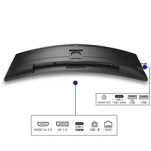5000 series 49B2U5900C/00 pantalla para PC 124 cm (48.8") 5120 x 1440 Pixeles Dual QHD LCD Negro - Imagen 4