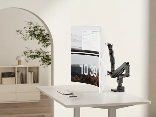 Soporte de sobremesa para monitores dobles de 17«-35», negro - Imagen 6