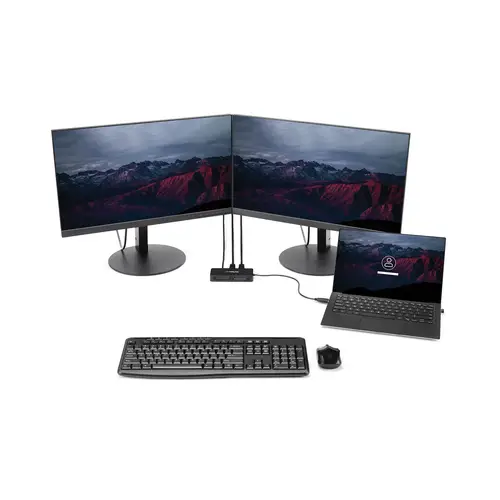 Mini Dock USB 3.0 - Docking Station USB-A para 2 Monitores - DisplayPort 4K de 60Hz y Red Ethernet Gigabit - con Cable de 30cm - Adaptador USB 3.1 Gen 1 Tipo A para Portátil - Imagen 3