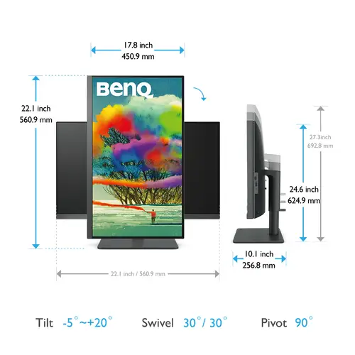 PD2705U pantalla para PC 68,6 cm (27") 3840 x 2160 Pixeles 4K Ultra HD LED Negro - Imagen 5