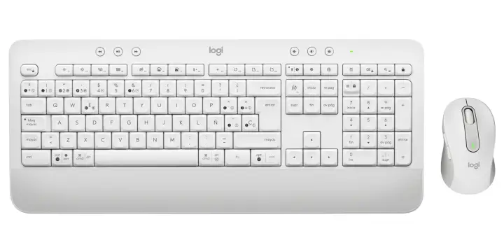 920-011019 teclado Ratón incluido Oficina Bluetooth QWERTY Español Blanco