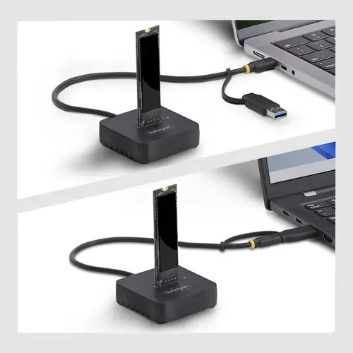 Dock Adaptador USB-C/USB-A a NVMe M.2 - 10Gbps - Lector Externo para SSD NVMe M.2 - Sin Herramientas - B+M/M-Key - Imagen 4
