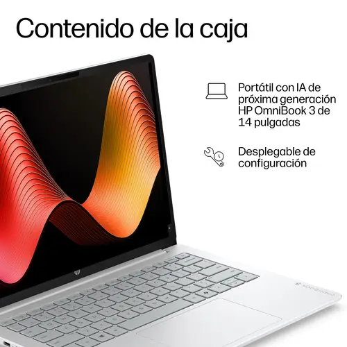 OmniBook 3 Laptop Next Gen AI 14-hz0010nsx Copilot+ PC Snapdragon X1-26-100 Portátil 35,6 cm (14") 2K 16 GB LPDDR5x-SDRAM 1 TB SSD Wi-Fi 6E (802.11ax) Windows 11 Home Plata - Imagen 4