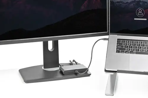 Mini Dock Thunderbolt 3 - Docking Station Portátil para 2 Monitores con HDMI 4K de 60Hz, 2x Hub USB-A (3.0/2.0), GbE - Cable de 28cm - Adaptador Multipuerto TB3 - Mac/Windows - Imagen 7