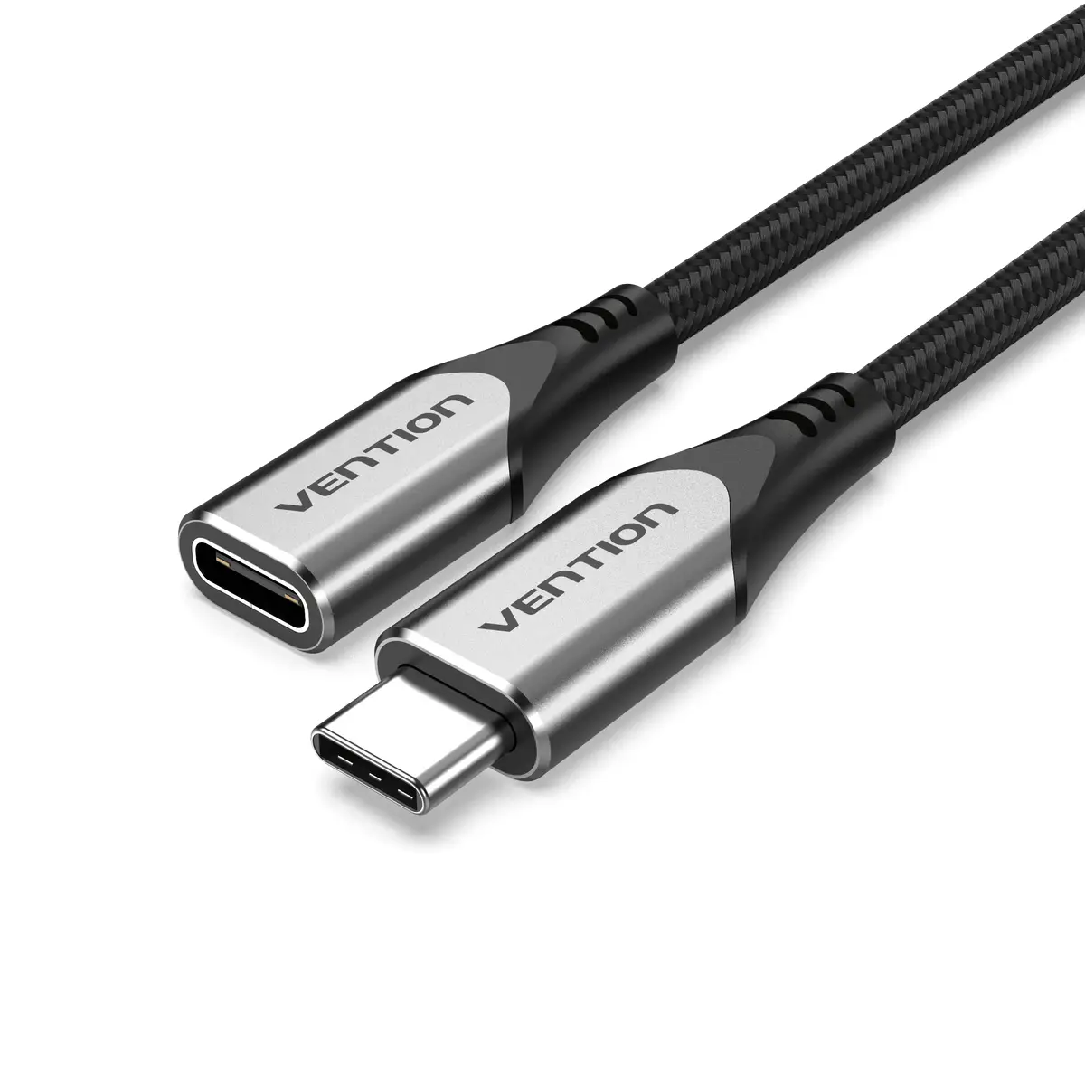 Cable Alargador USB 3.1 Tipo-C TABHF/ USB Tipo-C Macho - USB Tipo-C Hembra/ 1m/ Gris