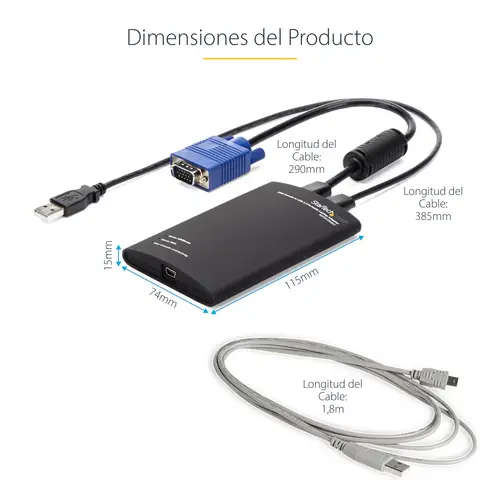 Adaptador Crash Cart USB KVM para Ordenador Portátil - Imagen 14