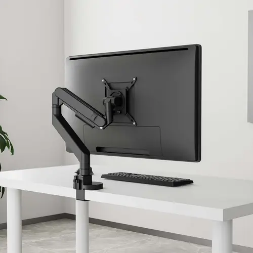 Soporte de mesa pro contrapeso giratorio e inclinable para monitor/TV 27kg (3 pivotes, 1 brazo) de 24-57, Negro - Imagen 5