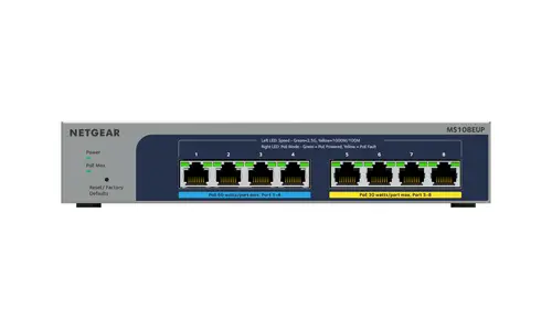 8-port Ultra60 PoE++ Multi-Gigabit (2.5G) Ethernet Plus Switch Gestionado L2/L3 2.5G Ethernet (100/1000/2500) Energía sobre Ethernet (PoE) Gris - Imagen 1