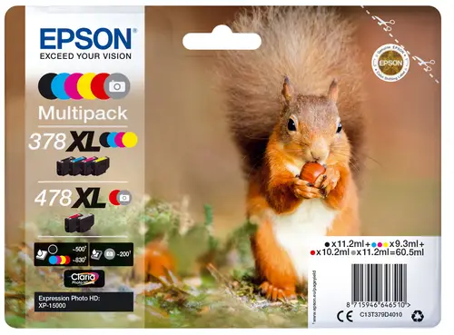 Squirrel Multipack 6-colours 378XL / 478XL Claria Photo HD Ink - Imagen 1