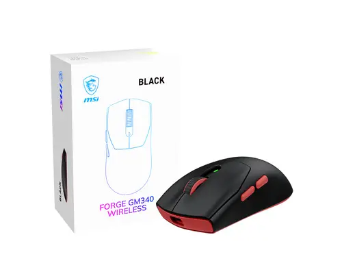 Forge Gm340 Wireless Black ratón Juego Ambidextro RF Wireless + Bluetooth Óptico 12000 DPI - Imagen 2