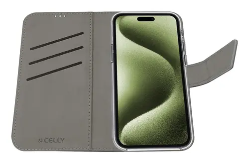 WALLY1078 funda para teléfono móvil 15,5 cm (6.1") Funda cartera Negro - Imagen 6