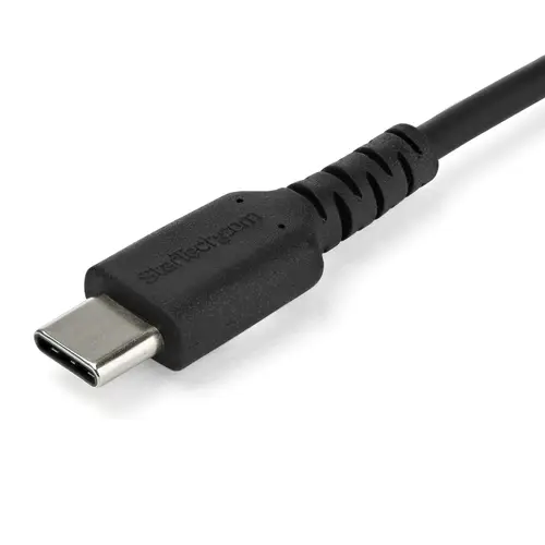 Cable de 1m de Carga USB C - de Carga Rápida y Sincronización USB 2.0 Tipo C a USB C para Portátiles - Revestimiento TPE de Fibra de Aramida M/M 60W Negro - iPad Pro Surface - Imagen 3